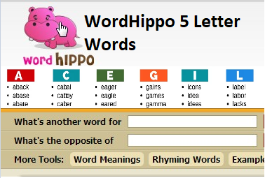 WordHippo 5 Letter Words