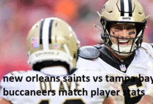 New Orleans Saints vs Tampa Bay Buccaneers Match Player Stats
